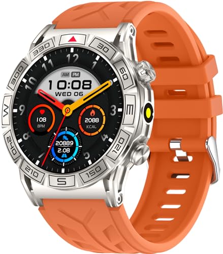 Militärische Smartwatch Herren mit Telefonfunktion Kompass Taschenlampe Altimeter Barometer 1.43" AMOLED Robuste Outdoor Laufuhr für Android iOS Militärische Smartwatch Herren mit Telefonfunktion Kompass Taschenlampe Altimeter Barometer 1.43" AMOLED Robuste Outdoor Laufuhr für Android iOS von findtime