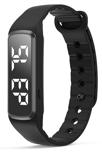 Schrittzähler Armband Herren Digital Uhr Armband Fitnessuhr ohne app und Handy Schrittzähler Uhr Damen Digitale Armbanduhr Damen Messung des Schrittes, Kalorienverbrauchs und der Distanz von findtime