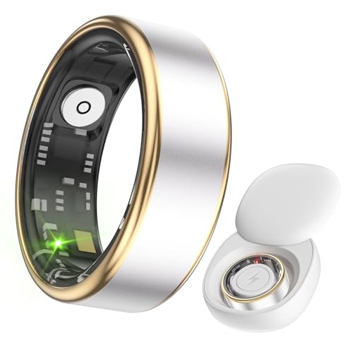 Smart Ring Android IOS Fitness Ring Tracker Smartringe für Herren Damen Schlaftracker Pulsmesser Aktivitätstracker Schrittzähler Sport Smartring Fitnessring Herzfrequenz Schwarz Rosegold Silber von findtime