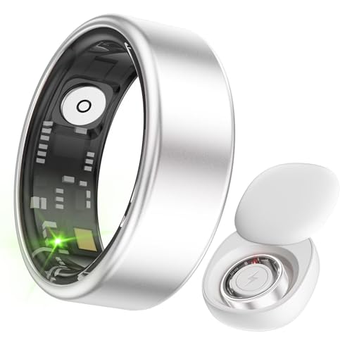 Smart Ring Android IOS Fitness Ring Tracker Smartringe für Herren Damen Smartring Fitnessring Schlaftracker Pulsmesser Schrittzähler Sport Herzfrequenz Schwarz Rosegold Silber Aktivitätstracker von findtime