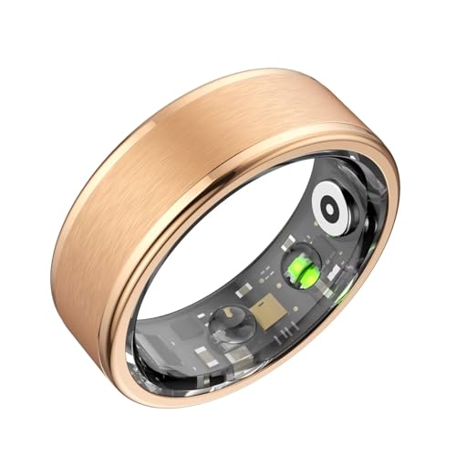 findtime Smart Ring Android Smartringe für Herren Damen IOS Pulsmesser Sport Fitness Tracker Smart Ring Smartring Fitness Ring Schlaftracker Gesundheitsring Schrittzähler Fitnesstracker Gold Schwarz von findtime