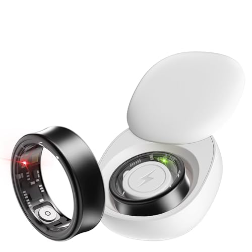Smart Ring Schrittzähler Fitnesstracker Fitness Ring Tracker Android IOS Smartringe für Herren Damen Schlaftracker Pulsmesser Aktivitätstracker Sport Smartring Fitnessring Schwarz Grau gold Silber von findtime