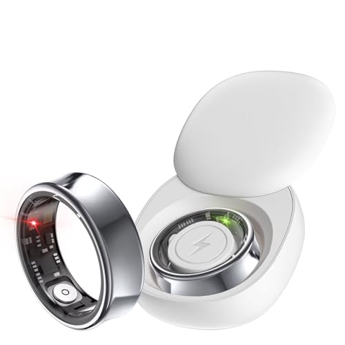 Smart Ring Schrittzähler Fitnesstracker Fitness Ring Tracker Android IOS Smartringe für Herren Damen Schlaftracker Pulsmesser Aktivitätstracker Sport Smartring Fitnessring Schwarz Grau gold Silber von findtime