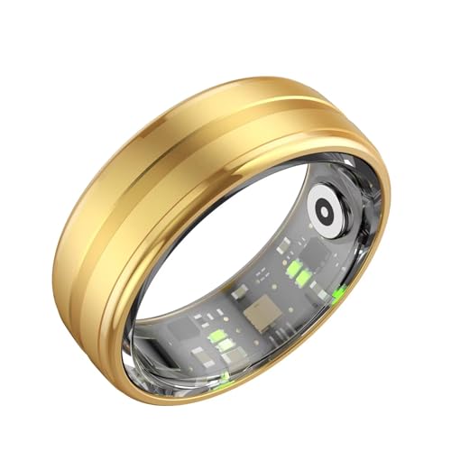 Smart Ring Schrittzähler Pulsmesser Schlaftracker Sport Fitness Tracker Smartringe für Herren Damen Smart Ring Android Smartring Fitnessring Gesundheitsring Herren Fitnesstracker Gold Schwarz von findtime