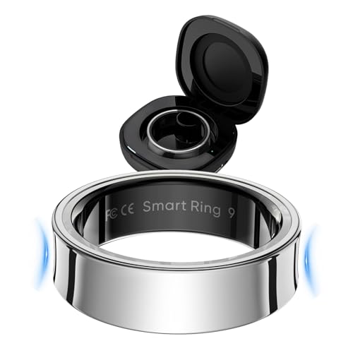 findtime Smart Ring Smartringe Herren Damen Smart Ring Android Fitness Ring Schlaftracker Herzfrequenz SpO2 Messer HRV-Monitor Periode-Erinnerung Kalorie Distanz-Tracking Schrittzähler von findtime