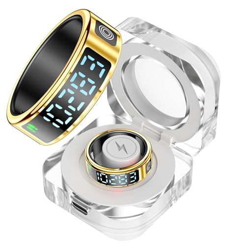 findtime Smart Ring Smartringe für Herren Damen Scroll Ring Smart Ring Android Fitness Ring Schlaftracker Herzfrequenz SpO2 Messer Kalorie Distanz-Tracking Schrittzähler Remote-Auslöser von findtime