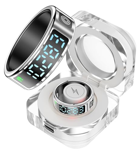 findtime Smart Ring Smartringe für Herren Damen Scroll Ring Smart Ring Android Fitness Ring Schlaftracker Herzfrequenz SpO2 Messer Kalorie Distanz-Tracking Schrittzähler Remote-Auslöser von findtime