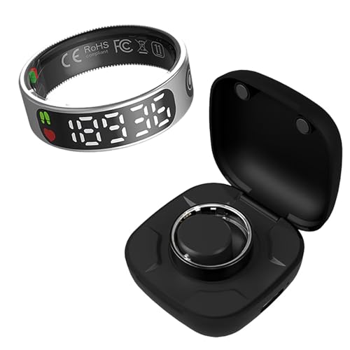 findtime Smart Ring mit Display Smartring Herren Damen Fitness Ring Tracker Android IOS Fitnessring Smarter Ring Schlaf Pulsmesser Schrittzähler Schwarz Gold Silber Aktivitätstracker findtime Smart Ring mit Display Smartring Herren Damen Fitness Ring Tracker Android IOS Fitnessring Smarter Ring Schlaf Pulsmesser Schrittzähler Schwarz Gold Silber Aktivitätstracker von findtime
