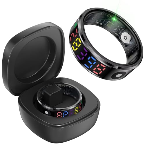 Smart Ring mit Display Touch Smartring für Herren Damen IP68 Wasserdicht Fitness Ring Tracker Android IOS Fitnessring Ring Smarter Ring SpO2 Schlaf Pulsmesser Schrittzähler Sport Fitnesstracker Smart Ring mit Display Touch Smartring für Herren Damen IP68 Wasserdicht Fitness Ring Tracker Android IOS Fitnessring Ring Smarter Ring SpO2 Schlaf Pulsmesser Schrittzähler Sport Fitnesstracker von findtime