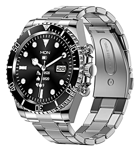 Smartwatch für Herren Bluetooth Anruf Pulsmesser Schlaftracker Sportmodi Nachrichtenerinnerung Luxus Smartwatch für Android Handys iOS Edelstahl Business Uhr Smartwatch für Herren Bluetooth Anruf Pulsmesser Schlaftracker Sportmodi Nachrichtenerinnerung Luxus Smartwatch für Android Handys iOS Edelstahl Business Uhr von findtime