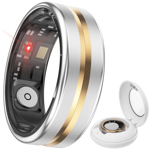Smartringe für Herren Damen Smart Ring Android iOS Fitness Tracker Ring Bluetooth Herzfrequenzmessung Smartring Schrittzähler Ring Schlaf Tracker Gesundheitsring mit App Fitness Ring Silber Gold Smartringe für Herren Damen Smart Ring Android iOS Fitness Tracker Ring Bluetooth Herzfrequenzmessung Smartring Schrittzähler Ring Schlaf Tracker Gesundheitsring mit App Fitness Ring Silber Gold von findtime