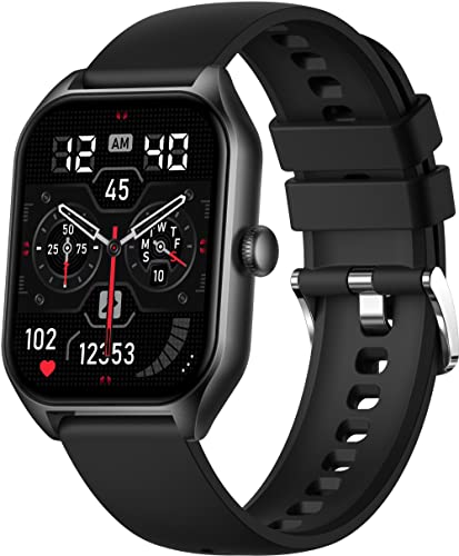 Smartwatch Damen Herren 1.85'' Fitness Tracker Uhr Anrufe Tätigen Smart Watch Schrittzähler Pulsuhr mit Blutdruckmessung Schlaf Musik Notifications IP67 Wasserdicht Fitnessuhr für IOS Android von findtime