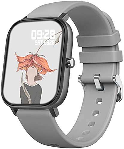Smartwatch Fitness Armbanduhr mit personalisiertem Bildschirm Sportuhr Musik Kamera Puls Schrittzähler Fitnessuhr Herren Damen Smart Watch für Andriod iOS kompatibel Grau von findtime