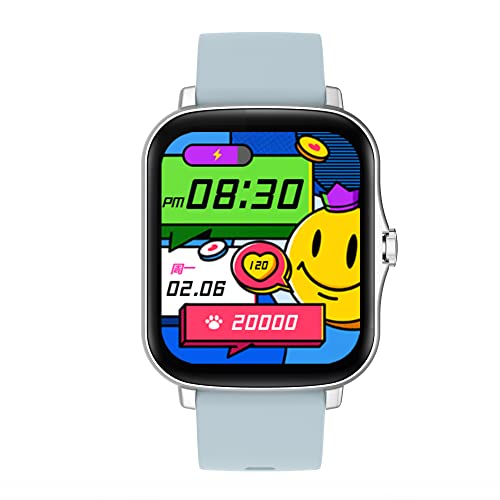 Smartwatch für Herren und Damen, Sport, mit Bluetooth-Kopfhörern, kabellos, Fitness-Armbanduhr, Touchscreen, grau von findtime