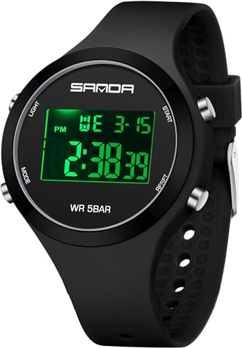 Uhr Kinder Digital Armbanduhr für Jungen Mädchen Digitale Kinderuhr mit Wecker Stoppuhr Datum Kinder Sport Uhr Outdoor 5 ATM Wasserdicht Teenager von findtime