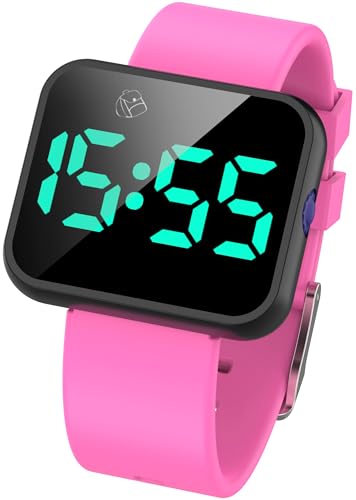 Uhr Kinder Digitaluhr Fitnessuhr ohne App und Handy Schrittzähler Kinder Distanz 16 Wecker Coutdown Kids Watch LED Digitale Armbanduhr Kinder Damen Senioren Fitness Armband Jungen Mädchen von findtime