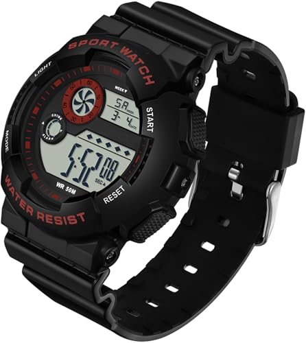 findtime Kinderuhr Junge Schwarz Keine Dgitaluhr für Mädchen Jungen Jugendliche mit 5 ATM Wasserdicht/Alarm Stoppuhr/LED Licht/Stoßfest/Kalender Datum findtime Kinderuhr Junge Schwarz Keine Dgitaluhr für Mädchen Jungen Jugendliche mit 5 ATM Wasserdicht/Alarm Stoppuhr/LED Licht/Stoßfest/Kalender Datum von findtime