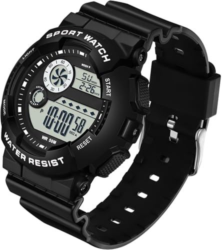 findtime Kinderuhr Junge Schwarz Keine Dgitaluhr für Mädchen Jungen Jugendliche mit 5 ATM Wasserdicht/Alarm Stoppuhr/LED Licht/Stoßfest/Kalender Datum findtime Kinderuhr Junge Schwarz Keine Dgitaluhr für Mädchen Jungen Jugendliche mit 5 ATM Wasserdicht/Alarm Stoppuhr/LED Licht/Stoßfest/Kalender Datum von findtime