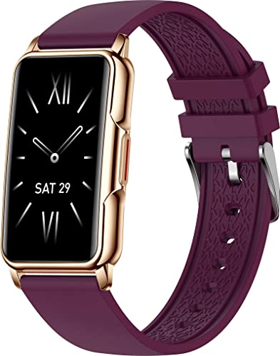 findtime Lila Fitness Tracker Armband Uhr Großes Display 1.47" Voll Touchscreen Schrittzähler Herzfrequenz Blutdruck Schlafmonitor Smartwatch von findtime