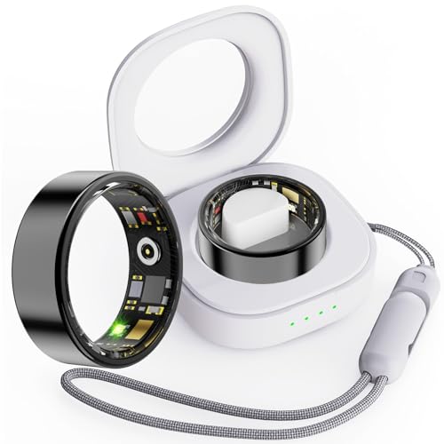 findtime Smart Ring Android iOS Smartringe für Herren Fitness Tracker Ring Pulsmesser Sport Fitness Ring mit Schrittzähler Aktivitätstracker Smartring Schlaftracker IP68 Wasserdicht Fitnessring von findtime