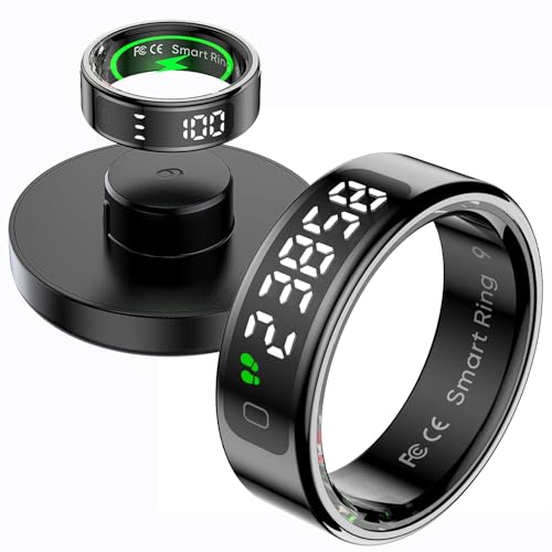 findtime Smart Ring Fitness Ring mit Display LED Anzeige Smartring Herren Damen Android iOS Schrittzähler Pulsmesser SpO2 Fitness Tracker Ring Schlaf Aktivitätstracker IP68 Tik Tok Scrolling Ring findtime Smart Ring Fitness Ring mit Display LED Anzeige Smartring Herren Damen Android iOS Schrittzähler Pulsmesser SpO2 Fitness Tracker Ring Schlaf Aktivitätstracker IP68 Tik Tok Scrolling Ring von findtime