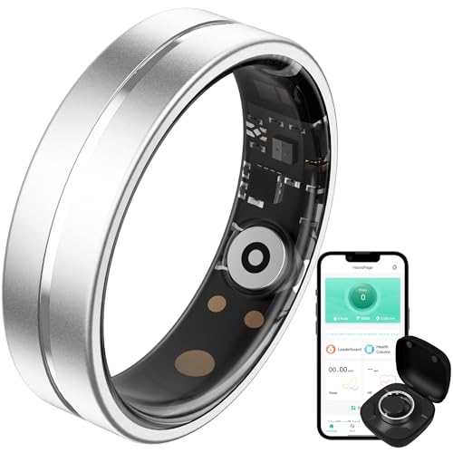 findtime Smart Ring Ultra Schmaler Schlaf-Tracker Herzfrequenzmesser Ring Blutdruck Blutsauerstoff Gesundheit Fitness Tracker Schrittzähler Kalorien Wasserdicht Fernbedienung Kamera Smart Ringe für von findtime
