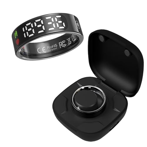 findtime Smart Ring mit Display Smartring Herren Damen Fitness Ring Tracker Android IOS Fitnessring Smarter Ring Schlaf Pulsmesser Schrittzähler Schwarz Gold Silber Aktivitätstracker findtime Smart Ring mit Display Smartring Herren Damen Fitness Ring Tracker Android IOS Fitnessring Smarter Ring Schlaf Pulsmesser Schrittzähler Schwarz Gold Silber Aktivitätstracker von findtime