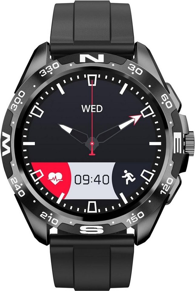 findtime Smartwatch (1,32 Zoll, Android, iOS), mit IP67 Wasserdicht, Sportuhr mit Kardiofre,Quenzmesser, Musik-Player von findtime