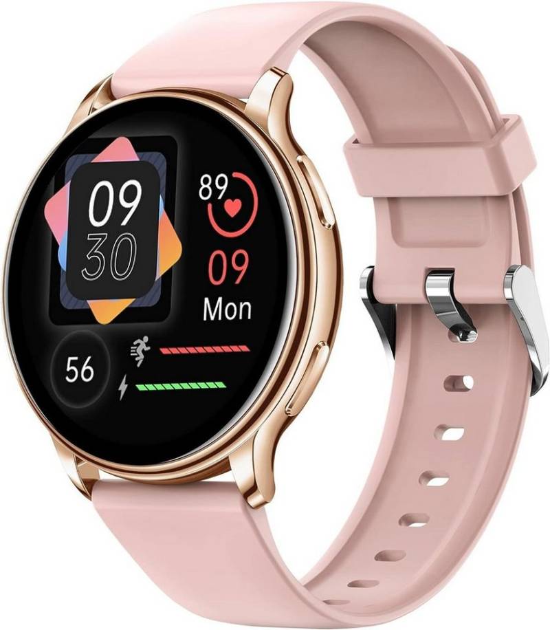 findtime Smartwatch (1,32 Zoll, Android iOS), Gesundheits Fitnessuhr Whatsapp Funktion Pulsuhr Digitale Armbanduhr von findtime