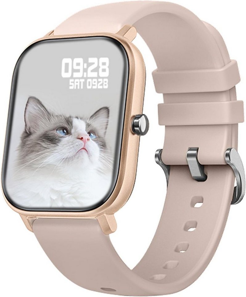 findtime Smartwatch (1,4 Zoll, Android, iOS), mit personalisiertem Bildschirm Fitnessuhr Blutdruck Herzfrequenz von findtime