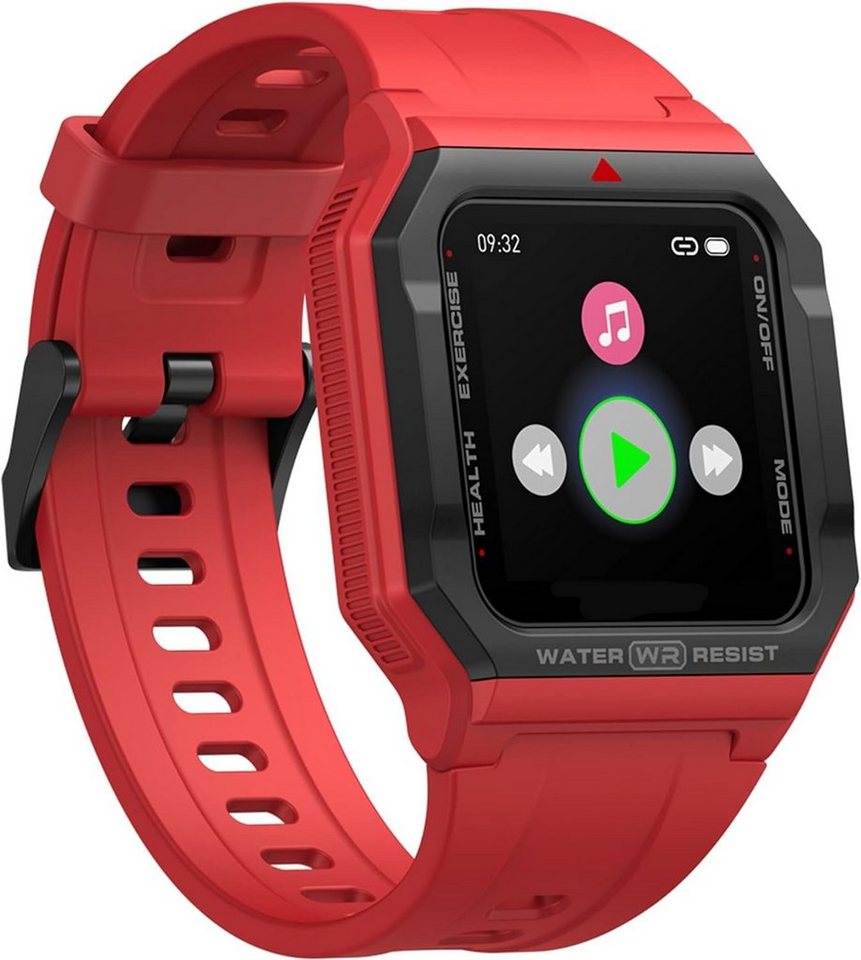 findtime Smartwatch (1.3 Zoll, Android, iOS), mit Sportuhr Tactical Watch Fitness Armband Schlafanalyse Herzfrequenz von findtime