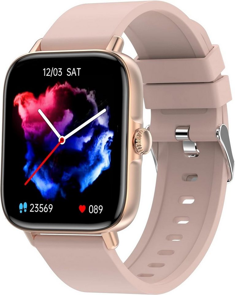 findtime Smartwatch (Andriod iOS), Telefonfunktion Sportuhr Blutdruckmessung Gesundheitsuhr Laufuhr Junge von findtime