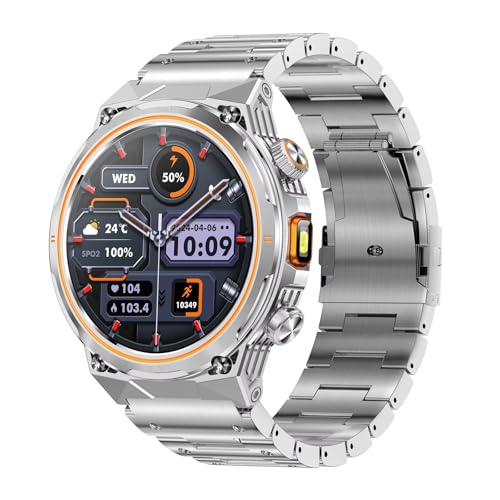 findtime Smartwatch Herren LED Taschenlampe IP68 Wasserdicht Militär Uhr Outdoor Fitnessuhr mit Blutdruckmessung Telefonfunktion Gesundheitsuhr Herzfrequenz Schrittzähler Laufuhr Schlaftracker findtime Smartwatch Herren LED Taschenlampe IP68 Wasserdicht Militär Uhr Outdoor Fitnessuhr mit Blutdruckmessung Telefonfunktion Gesundheitsuhr Herzfrequenz Schrittzähler Laufuhr Schlaftracker von findtime