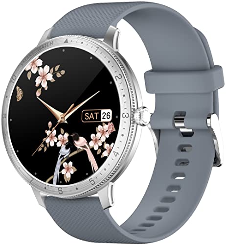 findtime Smartwatch Telefonieren 1.28 Zoll Fitness Tracker Pulsuhr mit Blutdruchmessung Schlafmonitor Fitness Sportuhr Musikspeicher Smart Watch Uhr Schrittzähler für Damen Herren Rund Grau findtime Smartwatch Telefonieren 1.28 Zoll Fitness Tracker Pulsuhr mit Blutdruchmessung Schlafmonitor Fitness Sportuhr Musikspeicher Smart Watch Uhr Schrittzähler für Damen Herren Rund Grau von findtime
