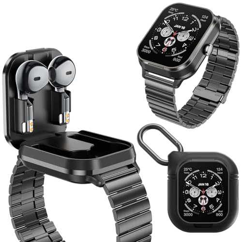 findtime Smartwatch mit Kopfhörer 2in1 Laufuhr Herren Schrittzähler Pulsuhr Blutdruck Fitnessuhr Schlaftracker Sportuhr In Ear Kopfhörer Uhr mit Kabelloses Headset Smart Watch Telefonfunktion NFC findtime Smartwatch mit Kopfhörer 2in1 Laufuhr Herren Schrittzähler Pulsuhr Blutdruck Fitnessuhr Schlaftracker Sportuhr In Ear Kopfhörer Uhr mit Kabelloses Headset Smart Watch Telefonfunktion NFC von findtime