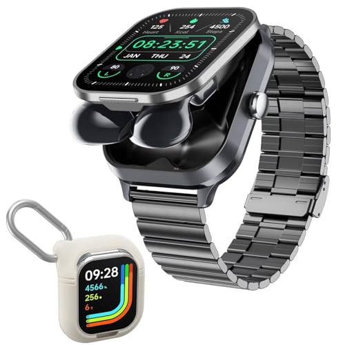 findtime Smartwatch mit Kopfhörer Bluetooth Earbuds Uhr mit Kopfhörer drin kabellos unsichtbar mini klein in Ear Kopfhörer Pulsuhr Schrittzähler Gesundheitsuhr Sportuhr Herren Musik findtime Smartwatch mit Kopfhörer Bluetooth Earbuds Uhr mit Kopfhörer drin kabellos unsichtbar mini klein in Ear Kopfhörer Pulsuhr Schrittzähler Gesundheitsuhr Sportuhr Herren Musik von findtime