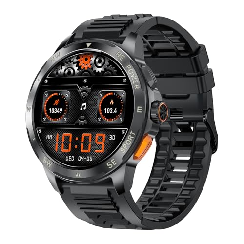 findtime Sportuhr, wasserdicht, Smartwatch für Herren und Damen, mehrere Aktivitäten, Schrittzähler, Anrufe, Bluetooth, lange Akkulaufzeit, Monitor, Frequenz des Luftdrucks, Höhenmesser 1 ATM, Schwarz findtime Sportuhr, wasserdicht, Smartwatch für Herren und Damen, mehrere Aktivitäten, Schrittzähler, Anrufe, Bluetooth, lange Akkulaufzeit, Monitor, Frequenz des Luftdrucks, Höhenmesser 1 ATM, Schwarz von findtime