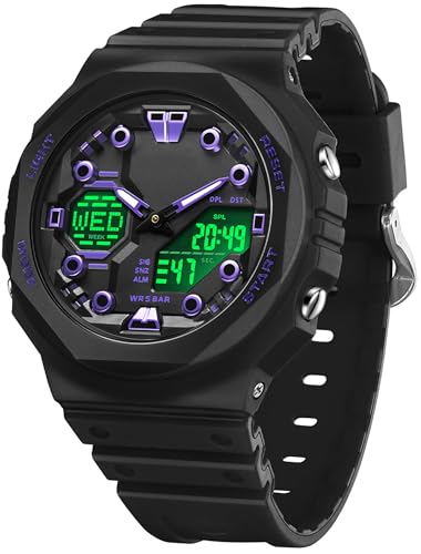 findtime Uhren für Herren Damen Teenager Studenten, Bunte Sport Analog Digital Armbanduhr Wasserdicht mit Weltzeit Alarm Countdown Stoppuhr Robuste Outdoor findtime Uhren für Herren Damen Teenager Studenten, Bunte Sport Analog Digital Armbanduhr Wasserdicht mit Weltzeit Alarm Countdown Stoppuhr Robuste Outdoor von findtime
