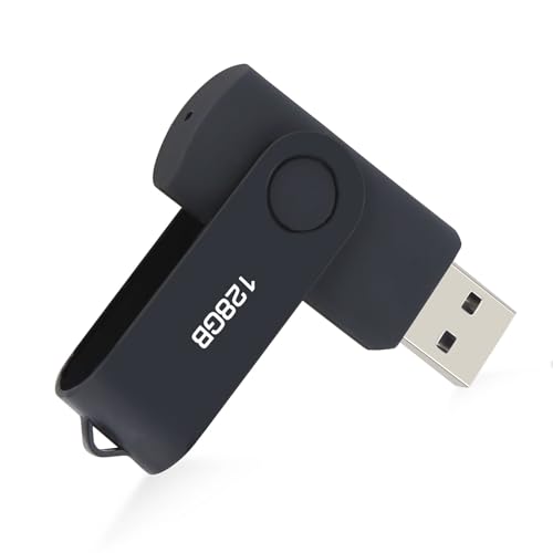 USB Stick 128GB, USB 2.0 Stick 2.0 Speicherstick USB 128G Flash Laufwerk Flash Drive 128Gbyte für PC/Laptop/Desktop-Computer (Schwarz) von finewish