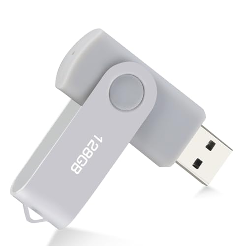 USB Stick 128GB, USB 2.0 Stick 2.0 Speicherstick USB 128G Flash Laufwerk Flash Drive 128Gbyte für PC/Laptop/Desktop-Computer (Silber) von finewish