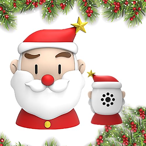 Tragbarer kabelloser Lautsprecher, Weihnachts-Bluetooth-Lautsprecher, niedlicher Mini-Weihnachtsmann, Kinder, Freunde, für Computer, PC, Laptop, Tablet, Smartphone (Weihnachtsmann) von finoki