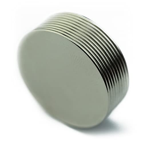 2,5 cm Durchmesser x 0,3 cm Dicke N42 Neodym-Magnet – 1,05 kg Zugkraft – lizenziertes Material (10 Stück) von first4magnets