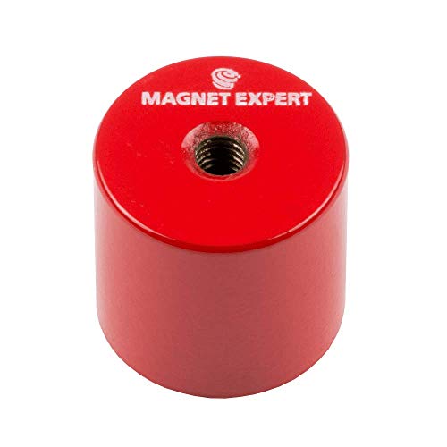 Alnico Deep Pot Magnet Für Hochtemperatur -, Engineering - und Fertigungsanwendungen - 27mm Durchmesser x 25mm Dickes C/W M6 Gewindeloch - 6kg Zug - Pack von 4 von first4magnets