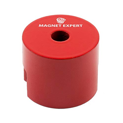 Alnico - Knopfmagnet Für Hochtemperatur - und Außenanwendungen - 32mm Durchmesser x 25,4mm Dickes C/W 5mm Dia Zentralloch - 4,8kg Zug - Pack von 4 Alnico - Knopfmagnet Für Hochtemperatur - und Außenanwendungen - 32mm Durchmesser x 25,4mm Dickes C/W 5mm Dia Zentralloch - 4,8kg Zug - Pack von 4 von first4magnets