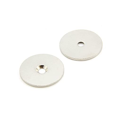 Counterunk Steel Disc Für Die Verwendung von Magneten, Hängegrafiken Oder Notizenboards - 32mm Durchmesser x 2mm Dickes x 4mm Loch - Pack von 10 von first4magnets