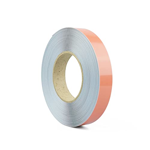 FIRST4MAGNETS SteelFlex Stahlband, 25 mm breit, glänzend, Weiß und hochwertig, selbstklebend, 30 m Länge von first4magnets