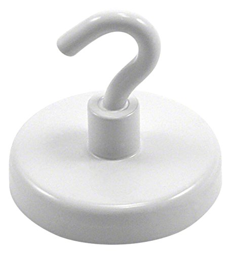 Ferrit Weiß Gestrichener Klemmmagnet Mit M6 - Haken zum Aufhängen, Halten Oder Anzeigen von Gegenständen - 50mm Durchmesser - 21,3kg Zug - Pack von 40 Ferrit Weiß Gestrichener Klemmmagnet Mit M6 - Haken zum Aufhängen, Halten Oder Anzeigen von Gegenständen - 50mm Durchmesser - 21,3kg Zug - Pack von 40 von first4magnets