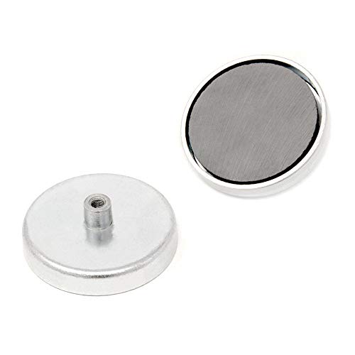Ferrite -Topf -Magnet Mit M5 Innenfaden Für Kunst, Kunsthandwerk, Modellherstellung, Diy, Hobbys Und Halten - 57 Mm Durchmesser X 10 Mm Dick - 29,7 Kg Zug - Pack Von 4 von first4magnets