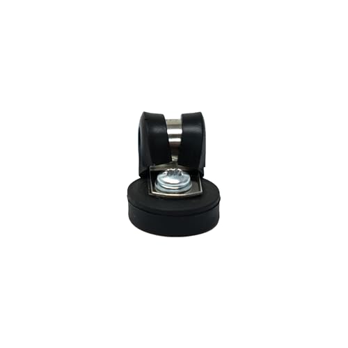 Kabelhaltermagnet mit 8 mm Gummiklemme, 22 mm Durchmesser x 6 mm Höhe, 4,3 kg Zugkraft, 10 Stück von first4magnets