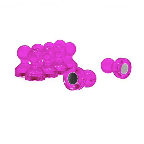 Kleiner Rosa Acryl - Push - Stiftmagnet Für Kühlschrank, Whiteboard, Mitteilungsboard 11mm x 17mm Hoch - Packung von 100 von first4magnets
